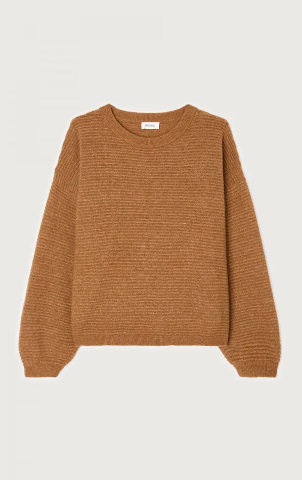 American Vintage Jumpers and Cardigans Women Jumper Raxow Brunette Melange American Vintage Jumpers and Cardigans Women Jumper Raxow Brunette Melange