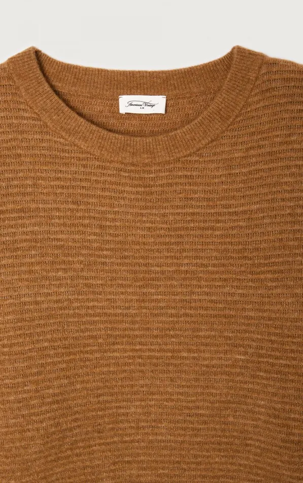 American Vintage Jumpers and Cardigans Women Jumper Raxow Brunette Melange American Vintage Jumpers and Cardigans Women Jumper Raxow Brunette Melange