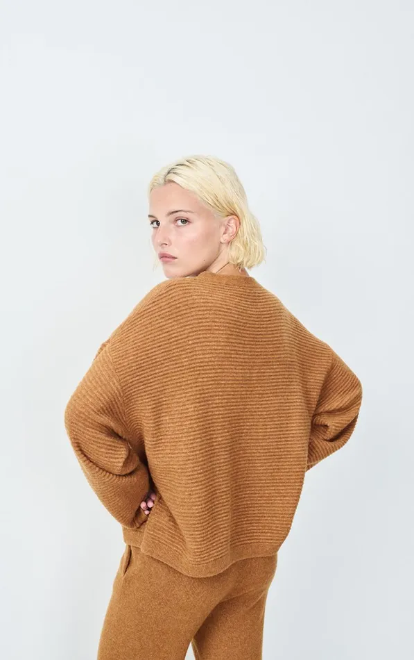 American Vintage Jumpers and Cardigans Women Jumper Raxow Brunette Melange American Vintage Jumpers and Cardigans Women Jumper Raxow Brunette Melange