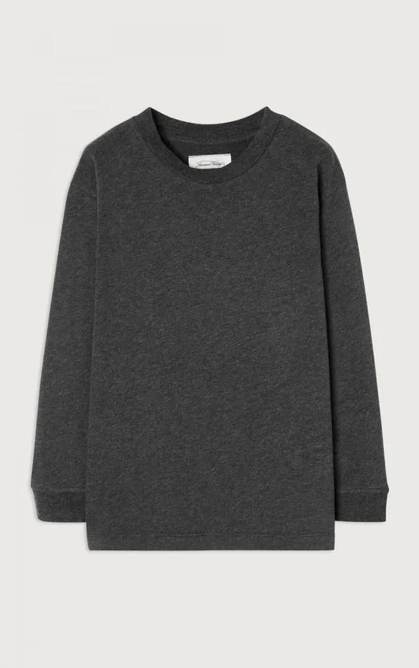 American Vintage Long Sleeve TShirts Kids TShirt Gamipy Melange Charcoal