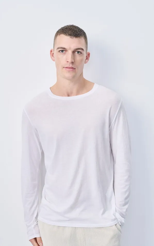 American Vintage Long Sleeve TShirts Men TShirt Decatur White