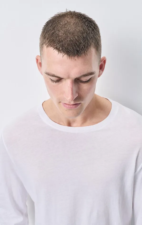 American Vintage Long Sleeve TShirts Men TShirt Decatur White American Vintage Long Sleeve TShirts Men TShirt Decatur White
