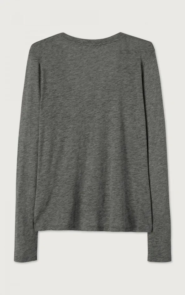 American Vintage Long Sleeve TShirts Women TShirt Jacksonville Melange Charcoal
