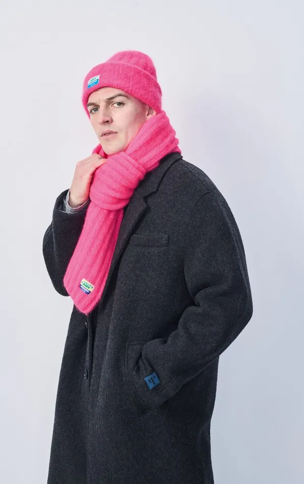 American Vintage Scarves And Shawls WomenMen Scarf Vitow Neon Pink Melange