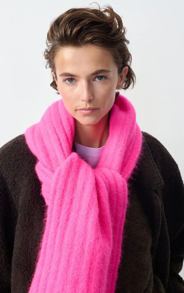 American Vintage Scarves And Shawls WomenMen Scarf Vitow Neon Pink Melange