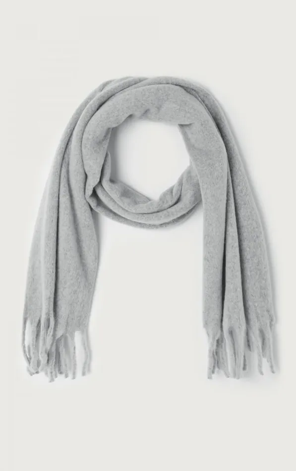 American Vintage Scarves And Shawls WomenMen Scarf Zinaco Grey Black Melange American Vintage Scarves And Shawls WomenMen Scarf Zinaco Grey Black Melange