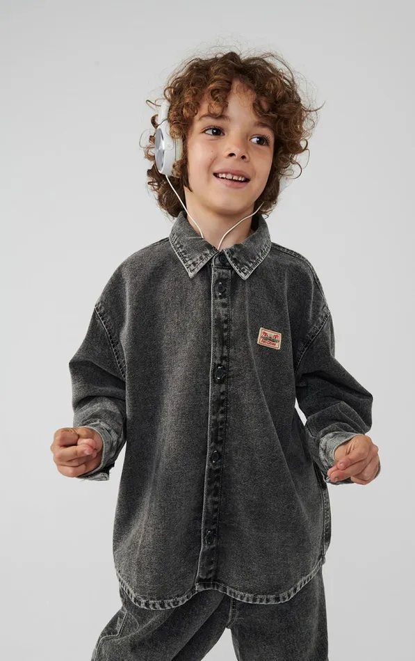 American Vintage Shirts Kids Shirt Jazy Grey