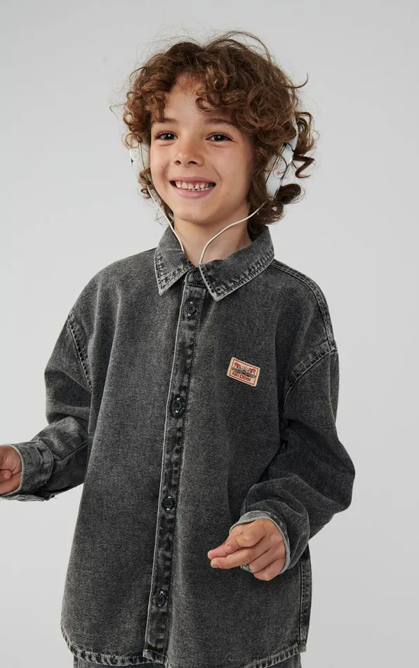 American Vintage Shirts Kids Shirt Jazy Grey American Vintage Shirts Kids Shirt Jazy Grey