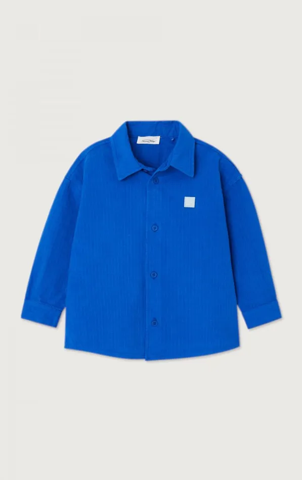 American Vintage Shirts Kids Shirt Rygybay Blue De Prusse