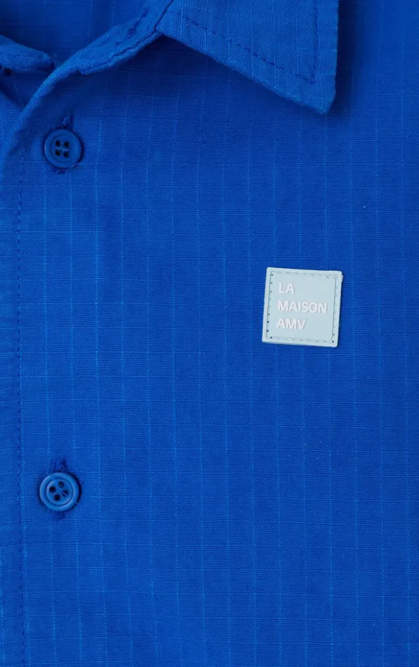 American Vintage Shirts Kids Shirt Rygybay Blue De Prusse