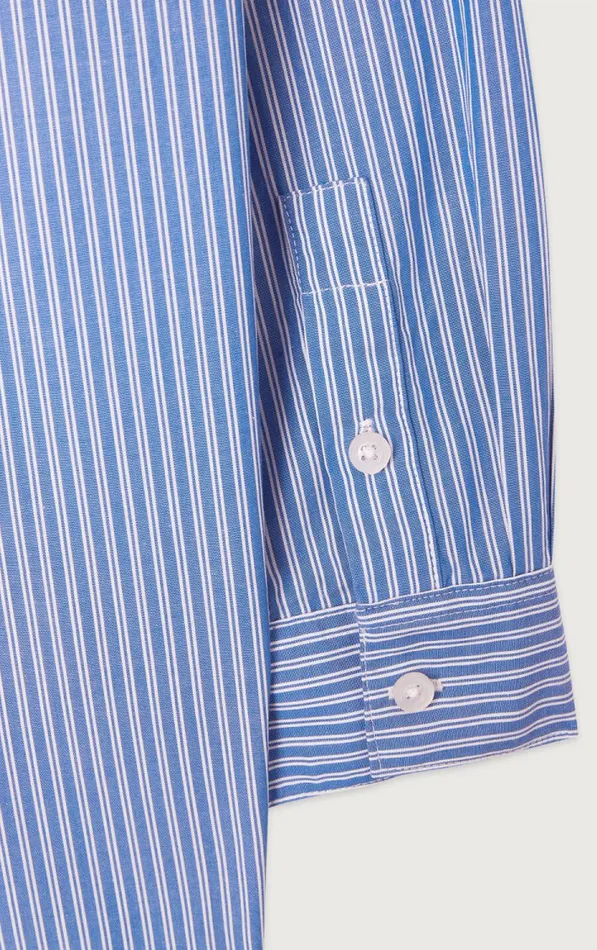 American Vintage Shirts Women Shirt Zatybay Aqua Stripes