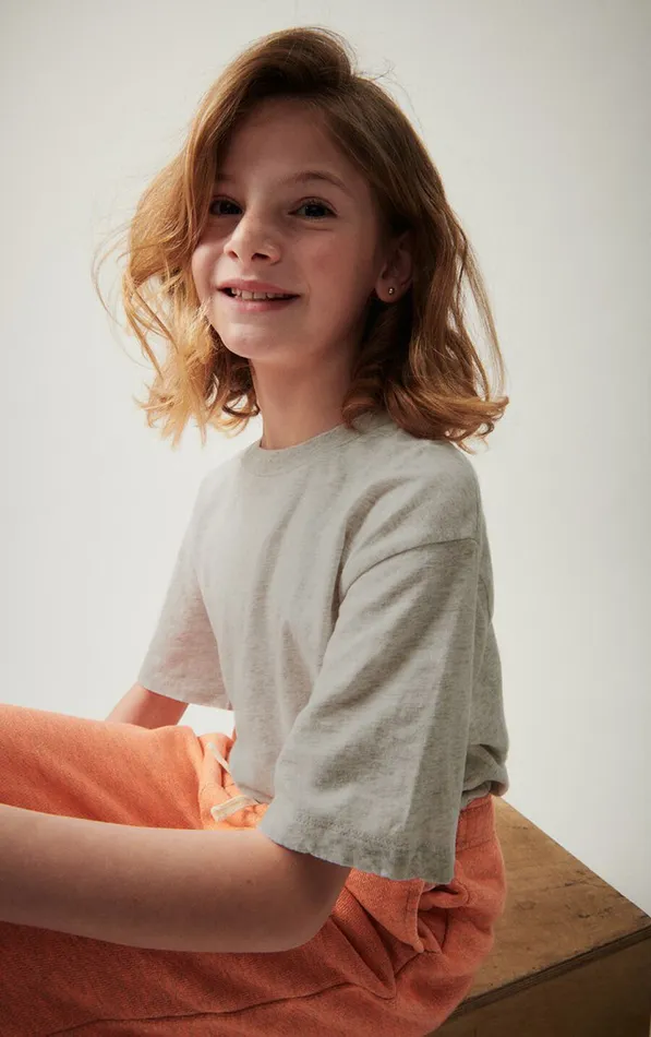 American Vintage Short Sleeve TShirts Kids TShirt Gamipy Polar Melange