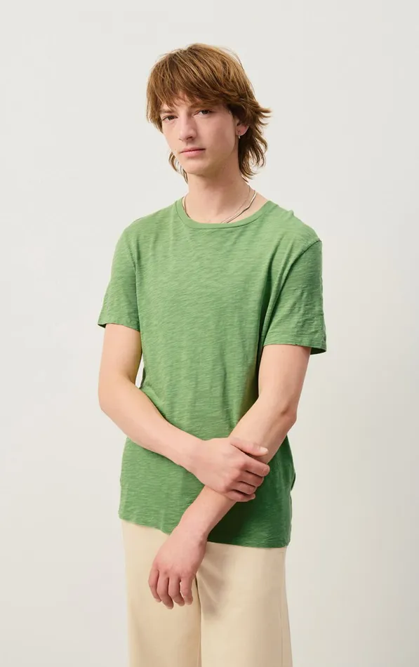 American Vintage Short Sleeve TShirts Men TShirt Bysapick Tarragon