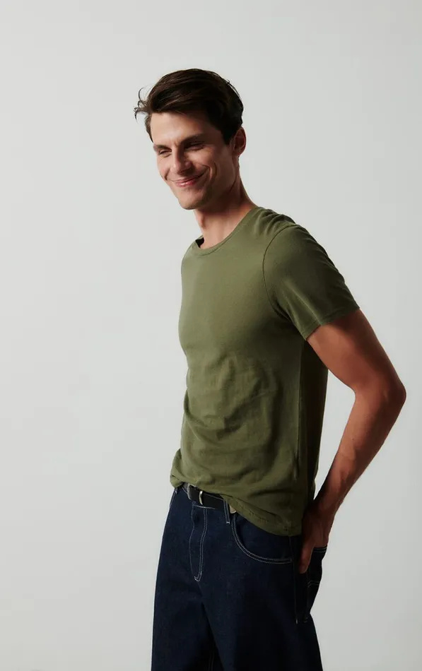 American Vintage Short Sleeve TShirts Men TShirt Gamipy Khaki