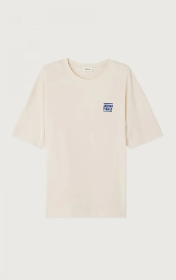 American Vintage Short Sleeve TShirts Men TShirt Ykobow Ecru