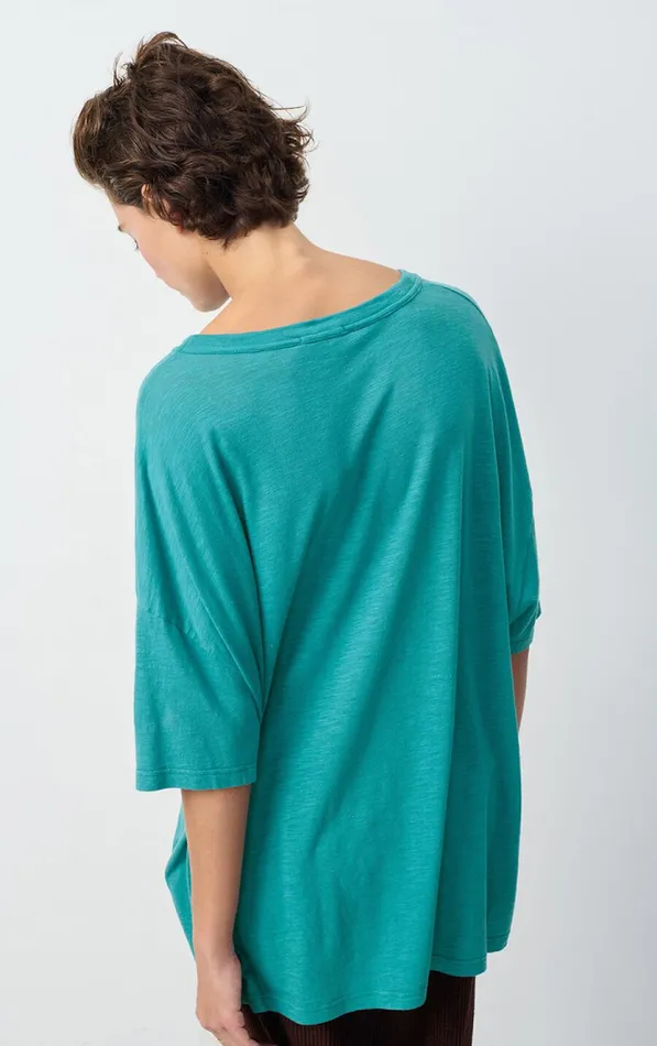American Vintage Short Sleeve TShirts Women TShirt Jacksonville Emerald Melange