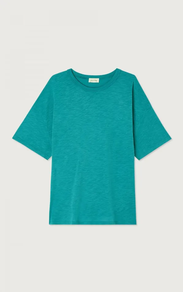 American Vintage Short Sleeve TShirts Women TShirt Jacksonville Emerald Melange
