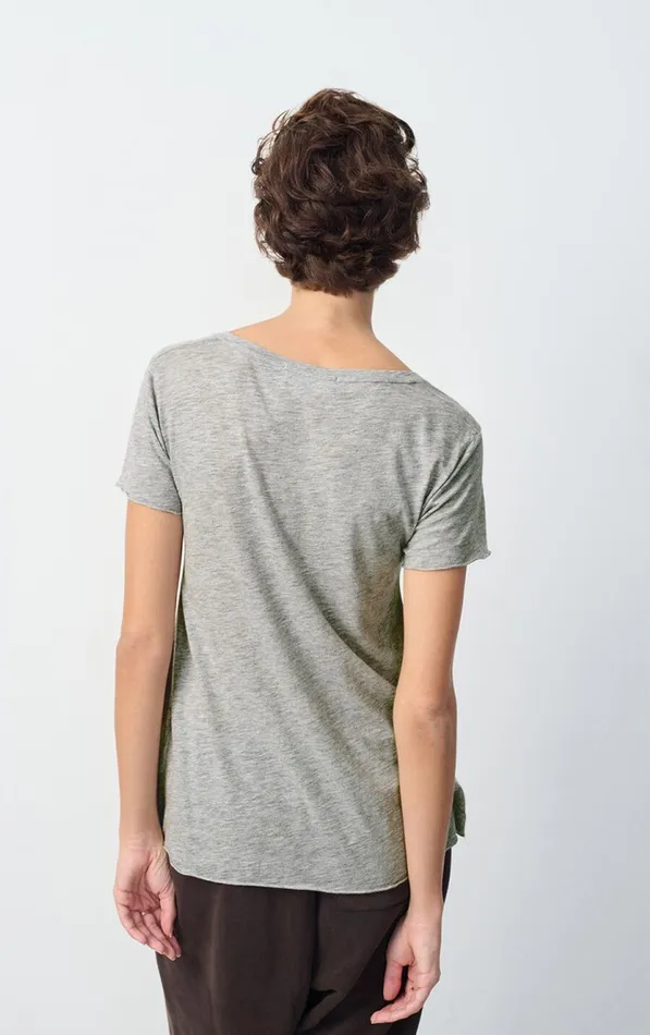 American Vintage Short Sleeve TShirts Women TShirt Jacksonville Heather Grey