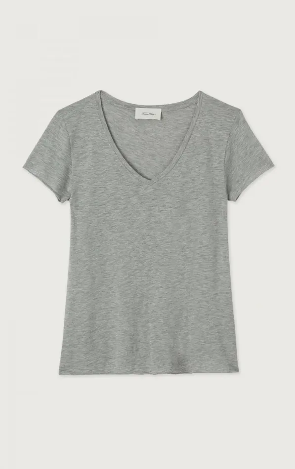 American Vintage Short Sleeve TShirts Women TShirt Jacksonville Heather Grey