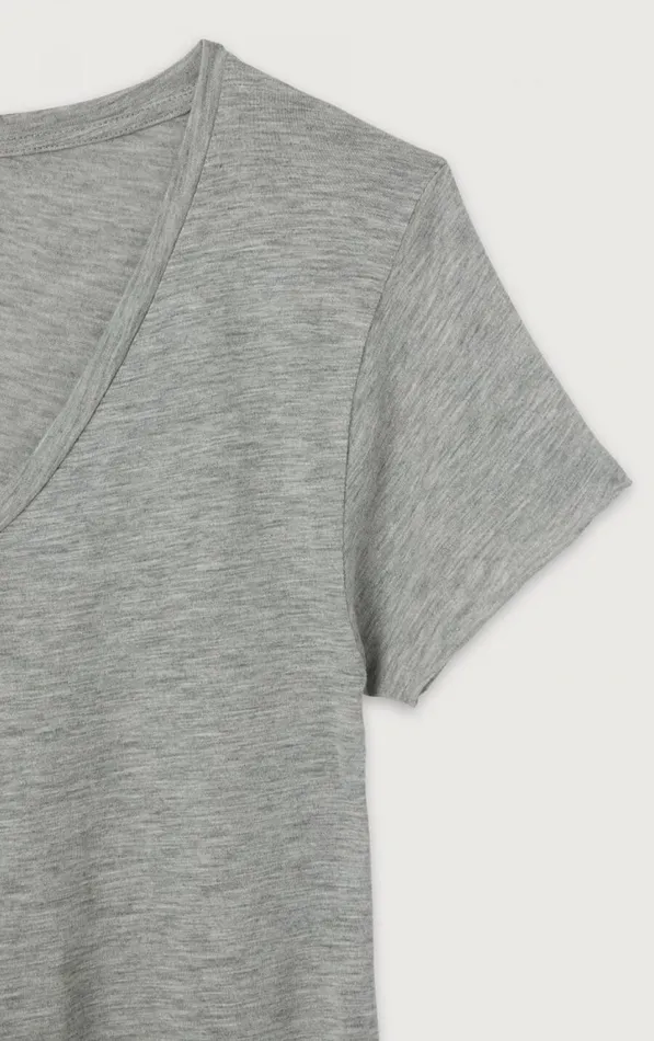 American Vintage Short Sleeve TShirts Women TShirt Jacksonville Heather Grey