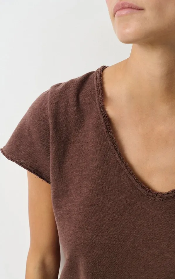 American Vintage Short Sleeve TShirts Women TShirt Sonoma Vintage Choco
