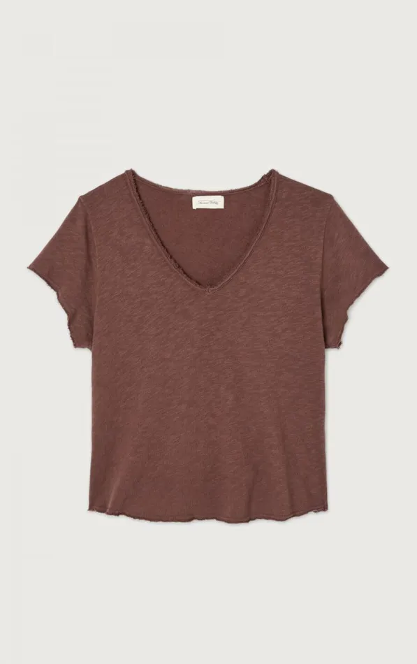 American Vintage Short Sleeve TShirts Women TShirt Sonoma Vintage Choco
