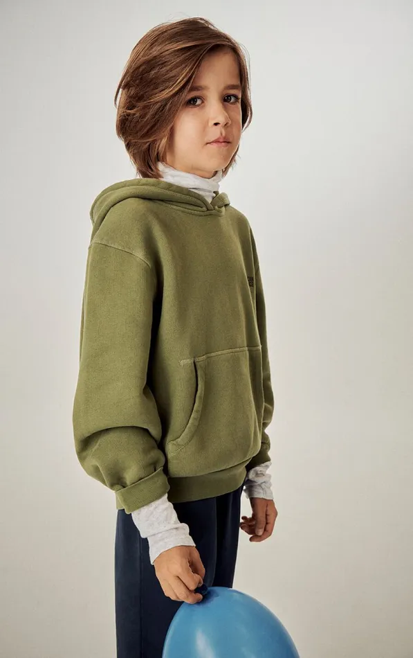 American Vintage Sweatshirts Kids Hoodie Izubird Khaki Vintage