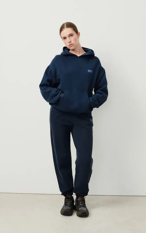 American Vintage Sweatshirts Women Hoodie Izubird Vintage Navy