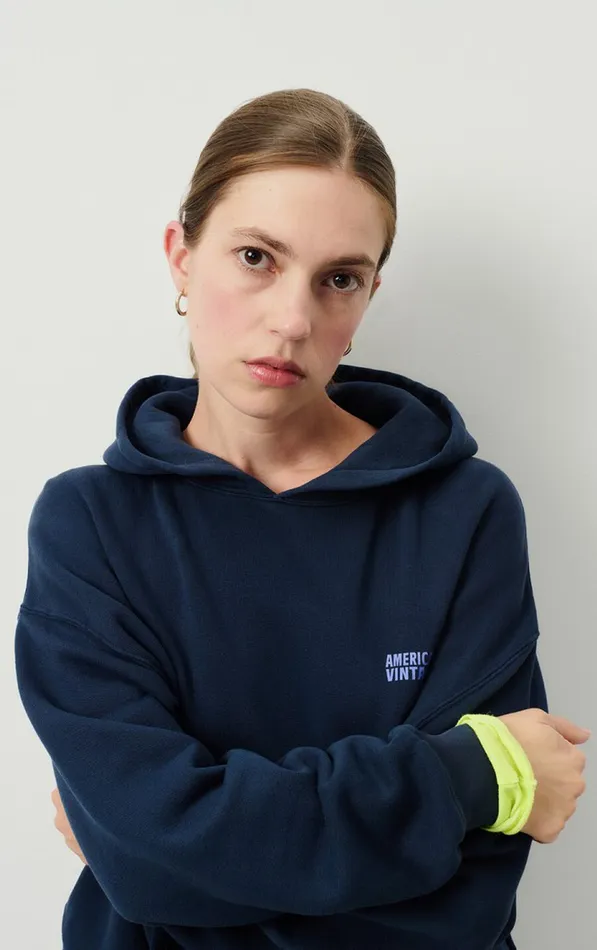 American Vintage Sweatshirts Women Hoodie Izubird Vintage Navy American Vintage Sweatshirts Women Hoodie Izubird Vintage Navy