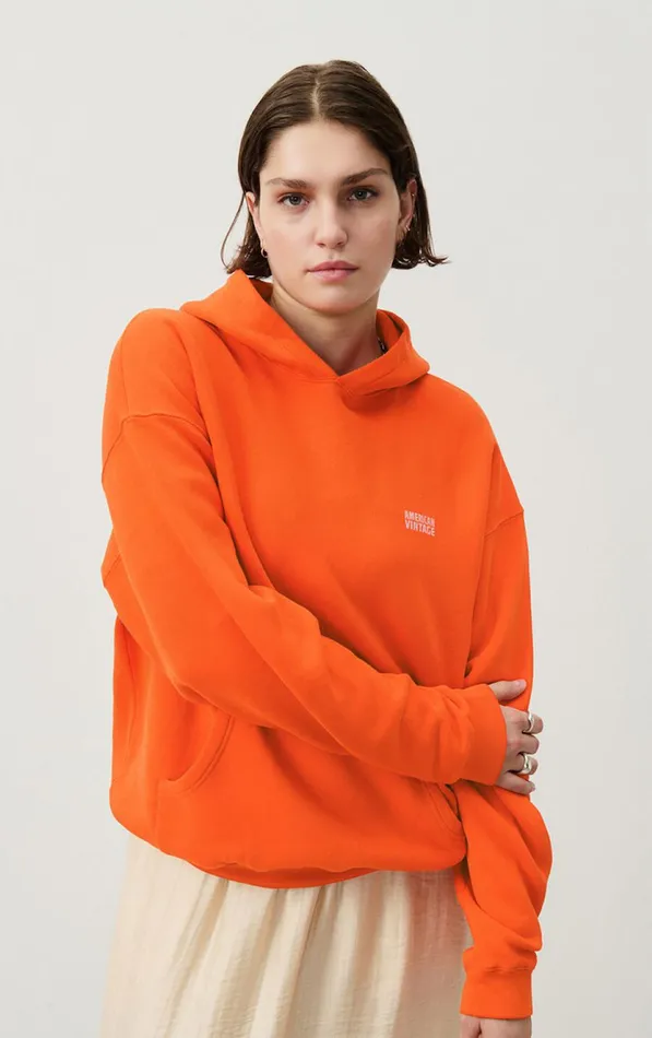 American Vintage Sweatshirts Women Hoodie Izubird Vintage Pumpkin