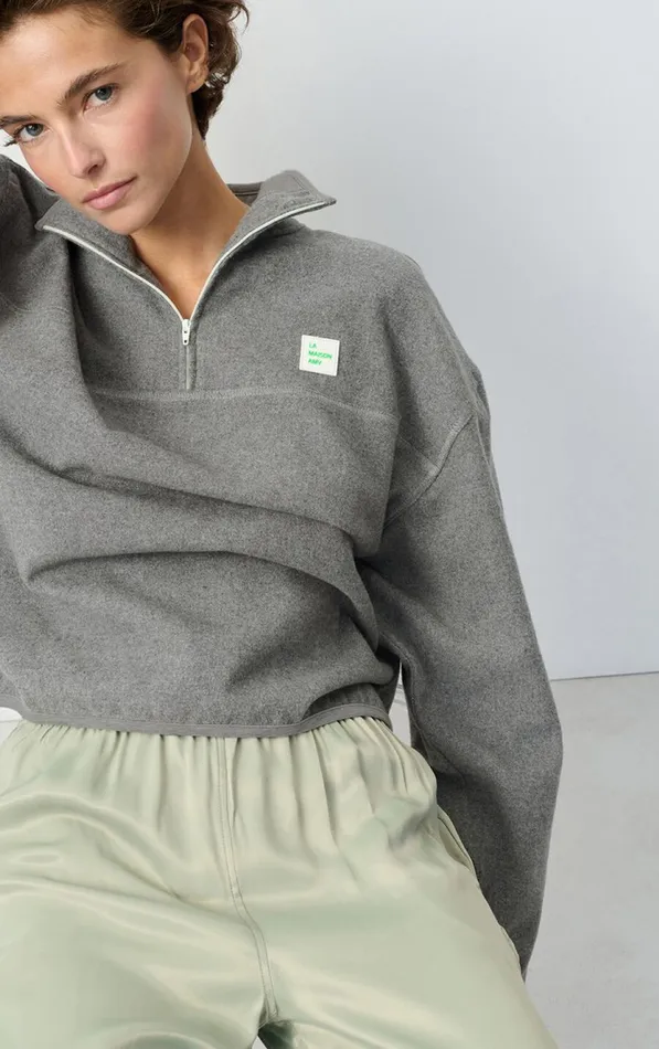 American Vintage Sweatshirts Women Sweatshirt Vylow Heather Grey American Vintage Sweatshirts Women Sweatshirt Vylow Heather Grey
