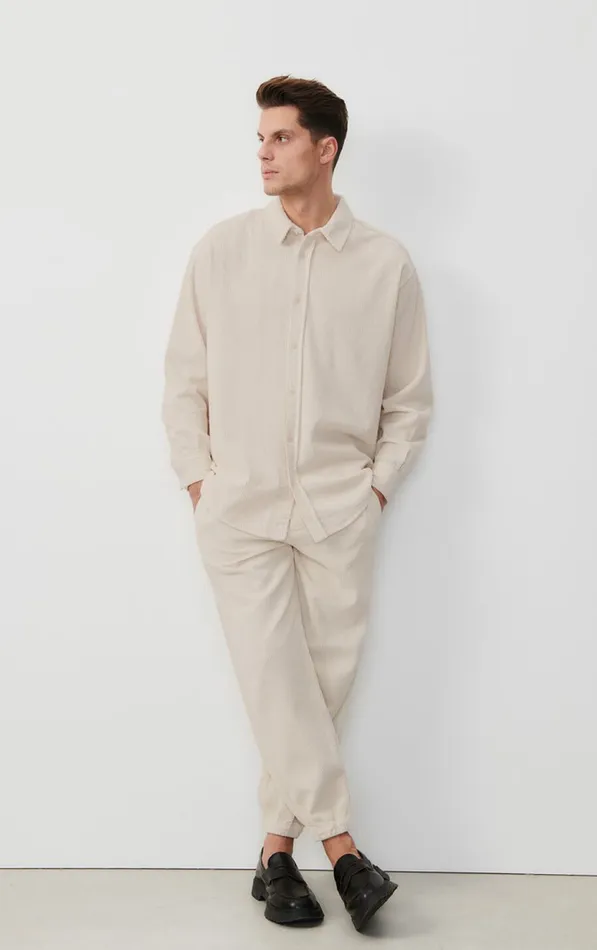 American Vintage Trousers Men Trousers Padow Ecru Vintage