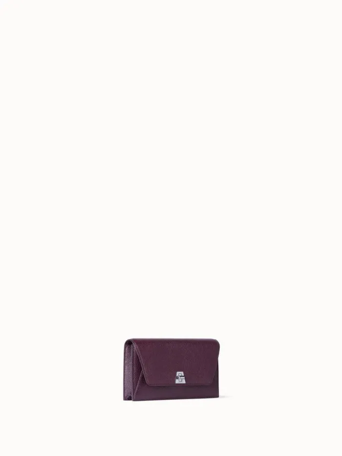 Anouk Clutch Bag In Leather Burgundy Women Akris Shoulder Bags