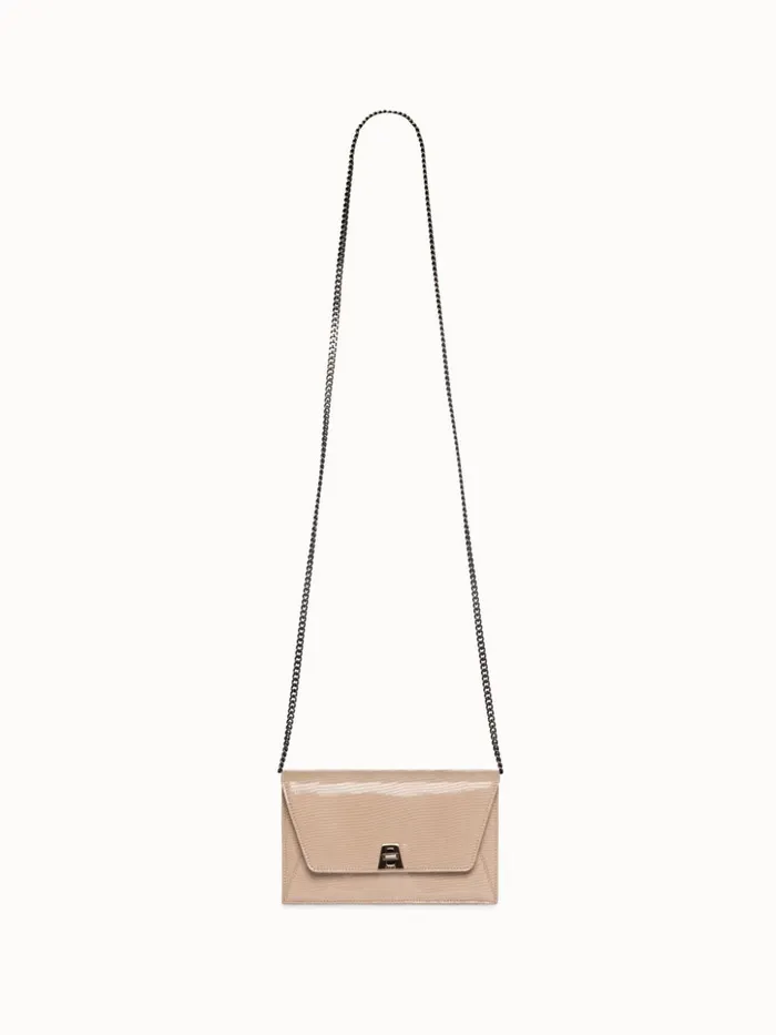 Anouk Envelope Bag With Shiny Lizard Finish Cashmere Women Akris Shoulder Bags