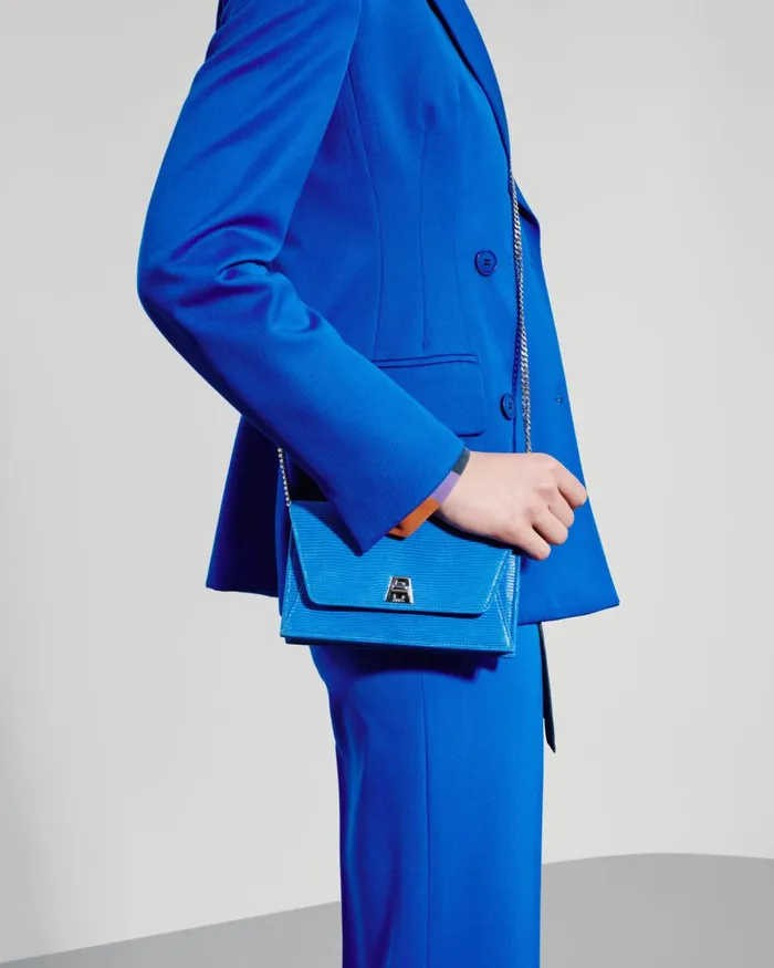 Anouk Envelope Bag With Shiny Lizard Finish Regatta Women Akris Crossbody Bags