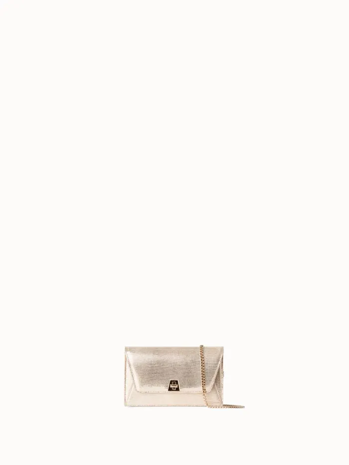 Anouk Envelope Bag With Shiny Lizard Finish Stucco Met Women Akris Mini Bags