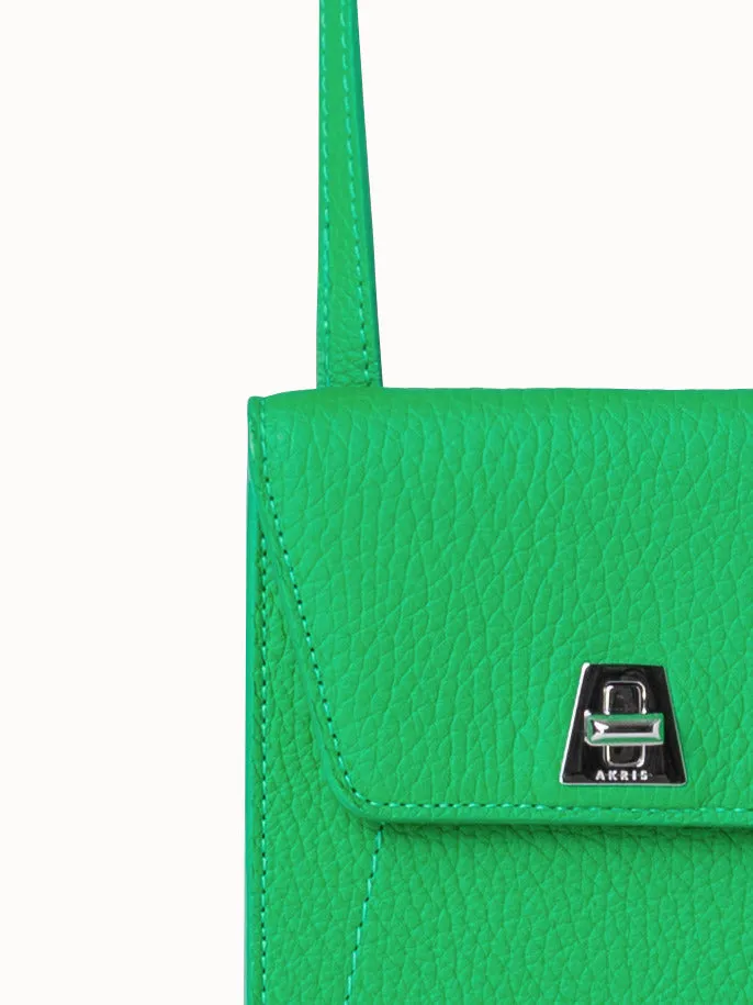 Anouk Phone Pouch In Cervocalf Leather Bamboo Women Akris Mini Bags