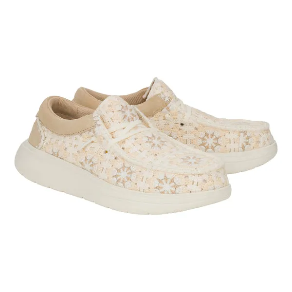 Apparel Platforms heydude Wendy Comf Cottage Crochet TanMulti