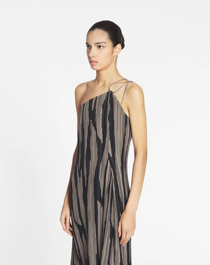 Asymmetrical Cascadeeffect Dress Marron Glaceblack Women Lanvin Dresses Asymmetrical Cascadeeffect Dress Marron Glaceblack Women Lanvin Dresses
