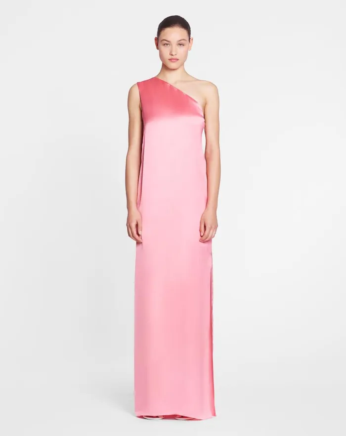 Asymmetrical Long Dress With Ribbon Detail Venus Women Lanvin Dresses