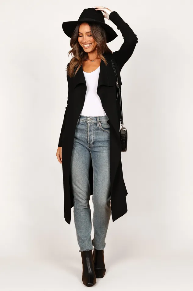 Audrina Cardigan 8211 Black Black Women Jackets and Coats petalandpup