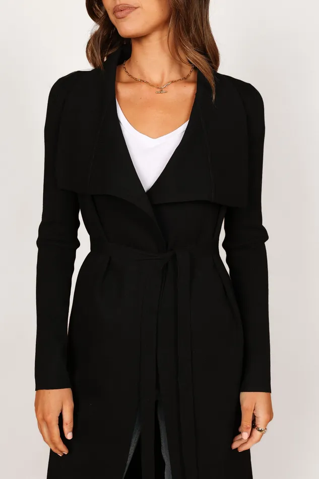 Audrina Cardigan 8211 Black Black Women Jackets and Coats petalandpup