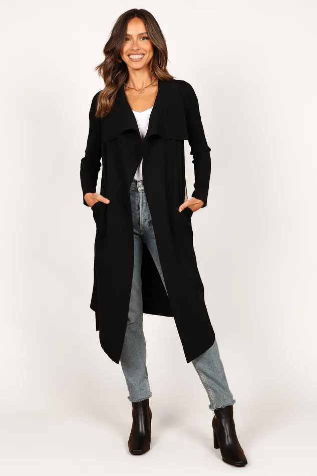 Audrina Cardigan 8211 Black Black Women Jackets and Coats petalandpup