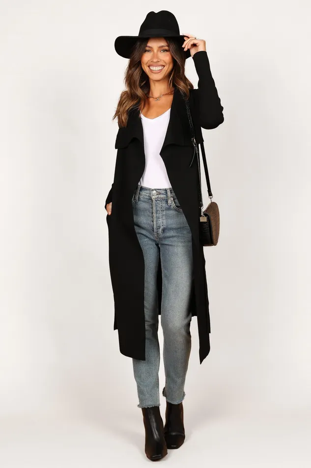 Audrina Cardigan 8211 Black Black Women Jackets and Coats petalandpup