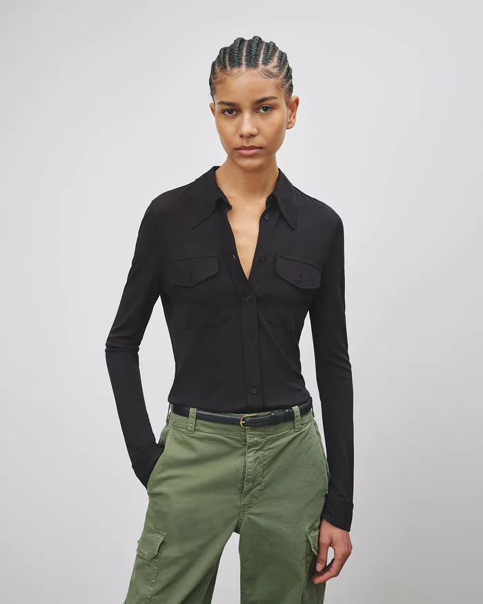 AVELINE SHIRT Black Tops Nili Lotan Women
