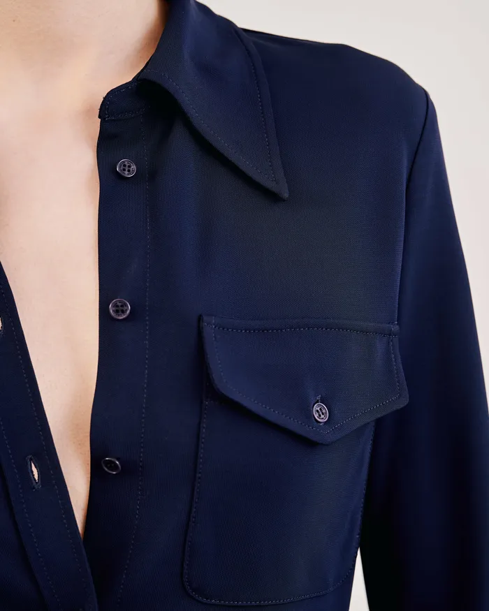AVELINE SHIRT Black Tops Nili Lotan Women