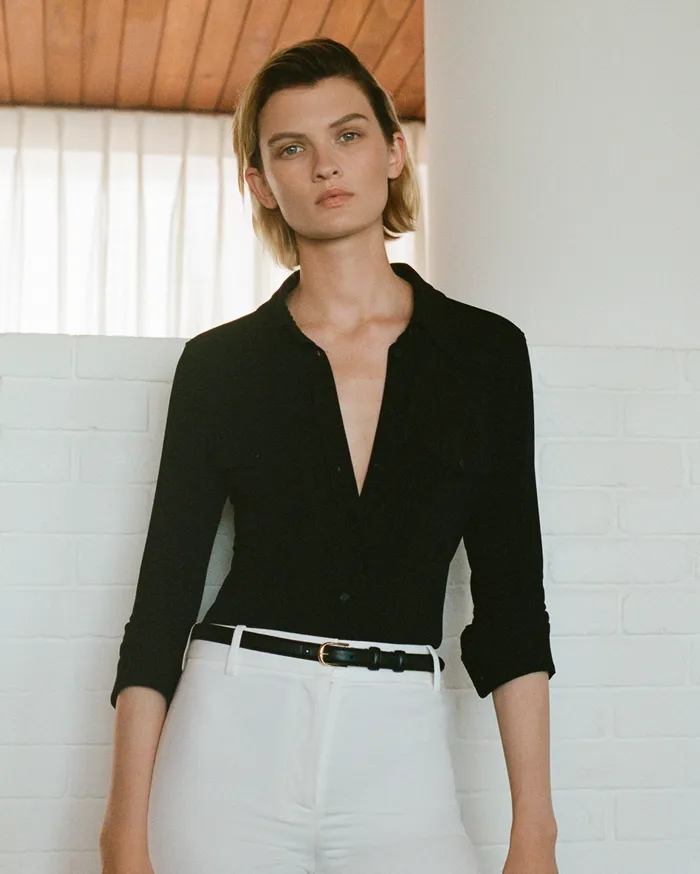 AVELINE SHIRT Black Tops Nili Lotan Women