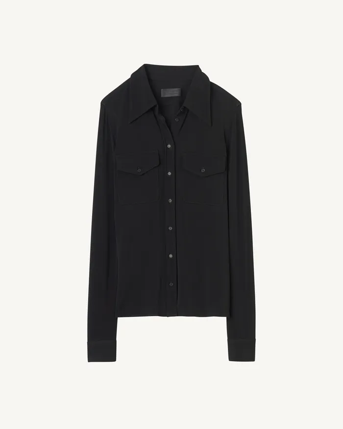 AVELINE SHIRT Black Tops Nili Lotan Women