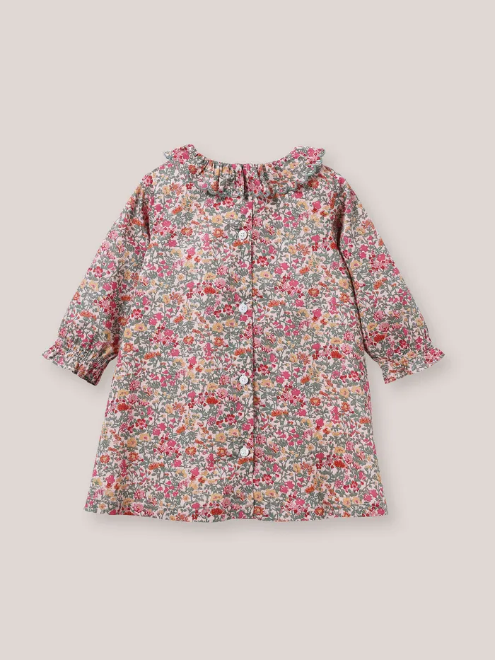 Baby Cyrillus Baby Girl Babingdon Motif Dress Made With Liberty Fabric Lib Babington Rose