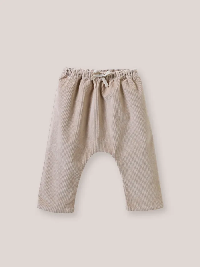 Baby Cyrillus Baby Girl Velour Harem Pants Beige